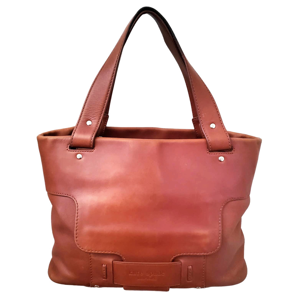 Kate Spade Cognac Brown Medium/Large Leather Shoulder -Vintage, Distressed